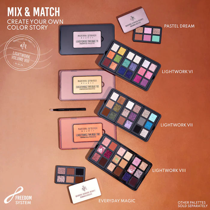 Danessa Myricks LIGHTWORK VIII Freedom Makeup Palette: Magnetic, Customizable, Stackable Palette for Eyes & Face (Limited Edition)