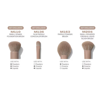 Morphe Iced Mocha 4-Piece Face Brush Set [Limited Edition]