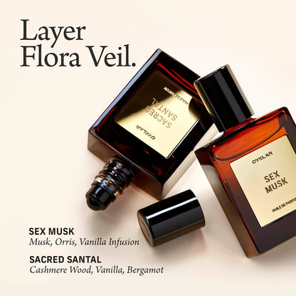 CYKLAR Flora Veil Roll-On Perfume Oil with Skin Musk and Peony