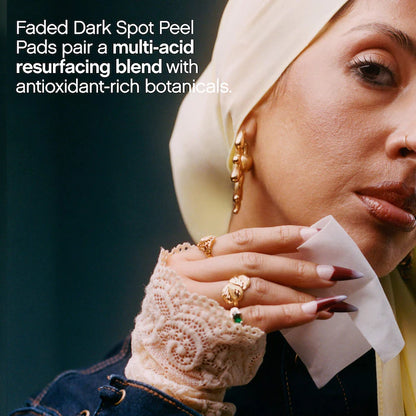 Topicals Faded Brightening Peel Pads for Dark Spots, Discoloration & Uneven Skin Tone (12 pack)