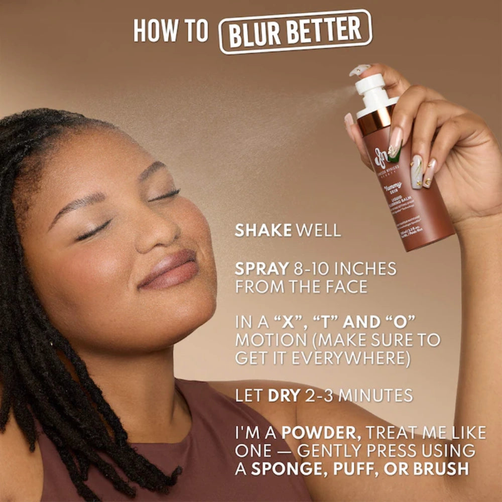 Danessa Myricks Yummy Skin Blurring Balm Setting Spray 100ml – Weightless, hydrating formula for matte, blurred skin finish