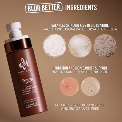 Danessa Myricks Yummy Skin Blurring Balm Setting Spray 100ml – Weightless, hydrating formula for matte, blurred skin finish