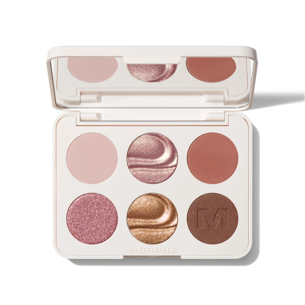 Morphe ChromaPlus 6-Pan Eyeshadow Palette Outer Spice - Highly Pigmented Eyeshadow Palette with Matte, Shimmer & Metallic Shades