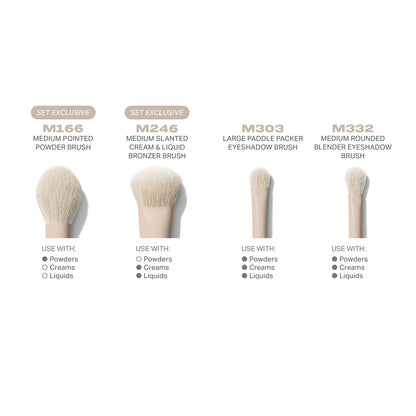 Morphe Oat Latte 5-Piece Face & Eye Brush Set [Limited Edition]