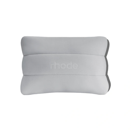 Rhode Bubble Bag – Grey Quilted Vegan Leather Cosmetic Organizer