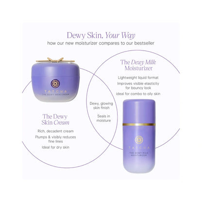 Tatcha The Dewy Milk Moisturizer 50ml - Hydrating Cream for Dewy, Glowing Skin with Prebiotics and Zinc Hyaluronate