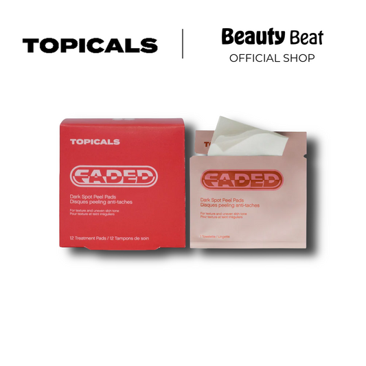 Topicals Faded Brightening Peel Pads for Dark Spots, Discoloration & Uneven Skin Tone (12 pack)