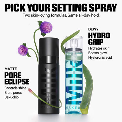 MILK MAKEUP  Hydro Grip 12HR Dewy Setting Spray With Hyaluronic Acid + Niacinamide
