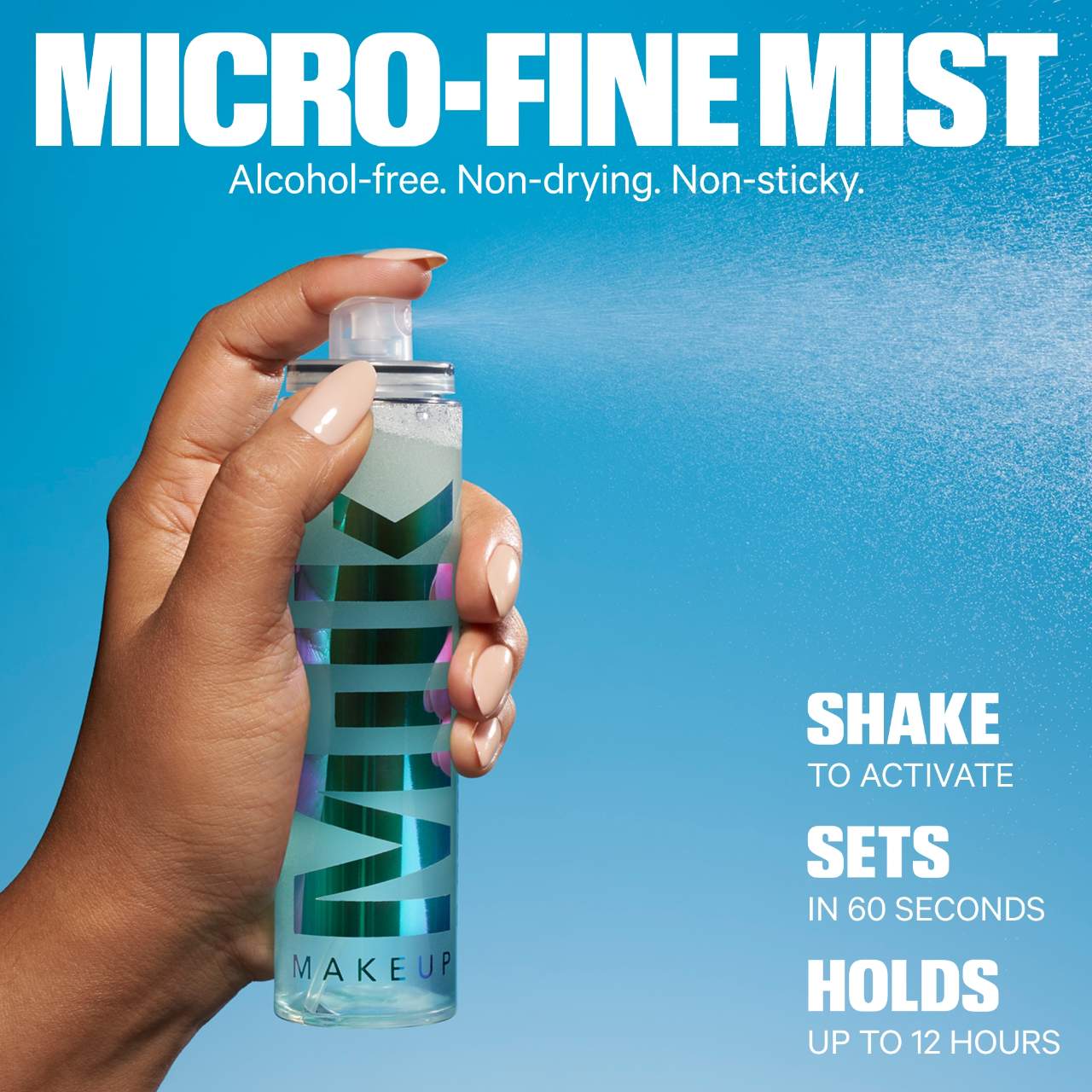 MILK MAKEUP  Hydro Grip 12HR Dewy Setting Spray With Hyaluronic Acid + Niacinamide