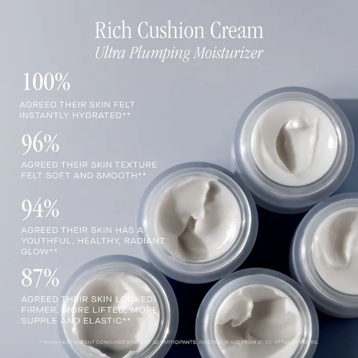 Summer Fridays  Rich Cushion Cream Ultra Plumping Moisturizer with Hyaluronic Acid + Squalane (Mini - 10ml)