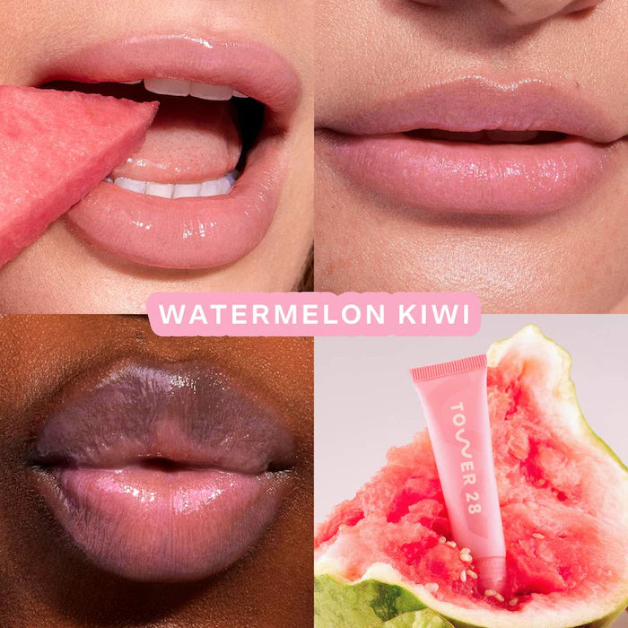 Tower 28 Beauty LipSoftie® Hydrating Tinted Lip Treatment Balm (Mini 5g - Watermelon Kiwi - sheer baby pink)