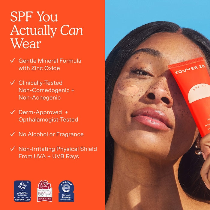 Tower 28 Beauty SOS FaceGuard SPF 30 Mineral Sunscreen (Mini - 20ml)