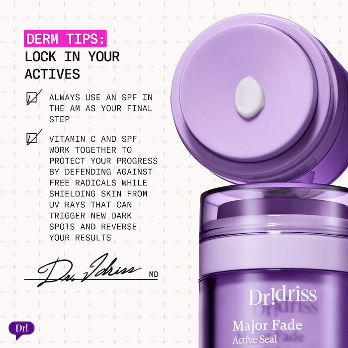 Dr. Idriss  Major Fade Active Seal Dark Spot Vitamin C and Peptide Gel Moisturizer
