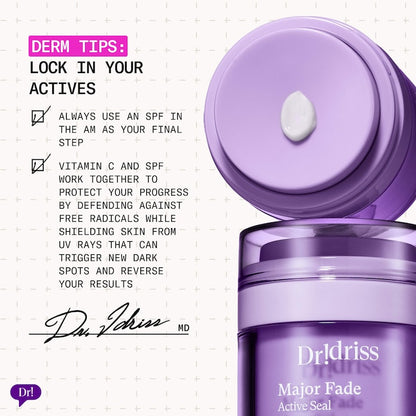 Dr. Idriss  Major Fade Active Seal Dark Spot Vitamin C and Peptide Gel Moisturizer